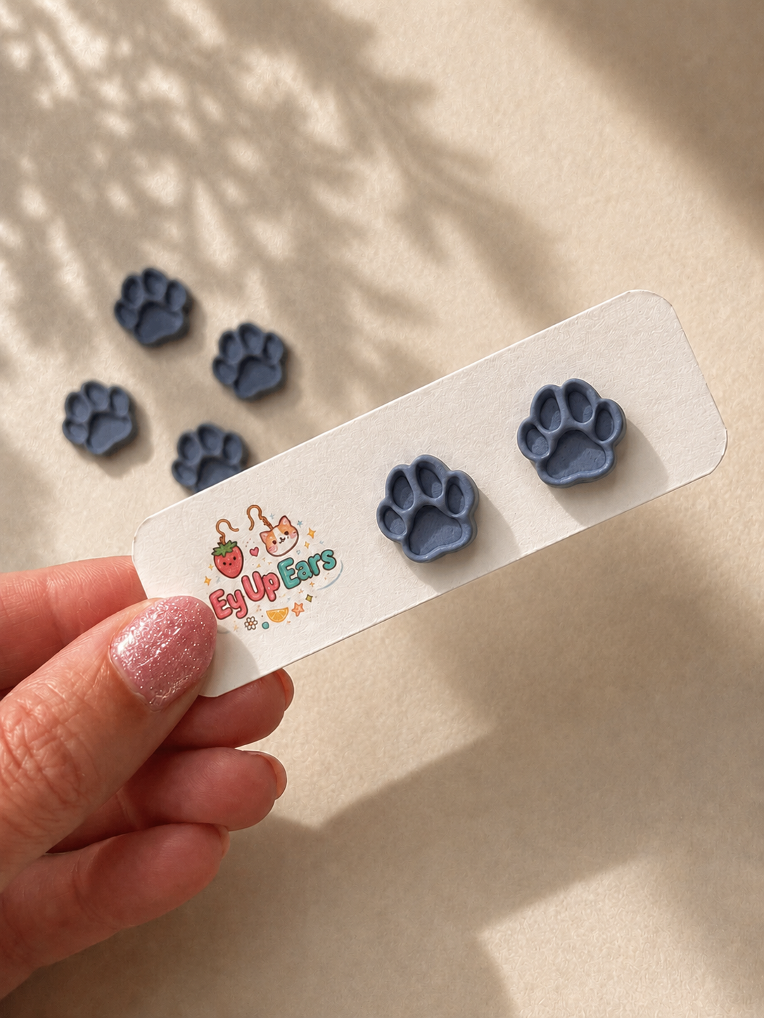 Paw Print Stud Earrings
