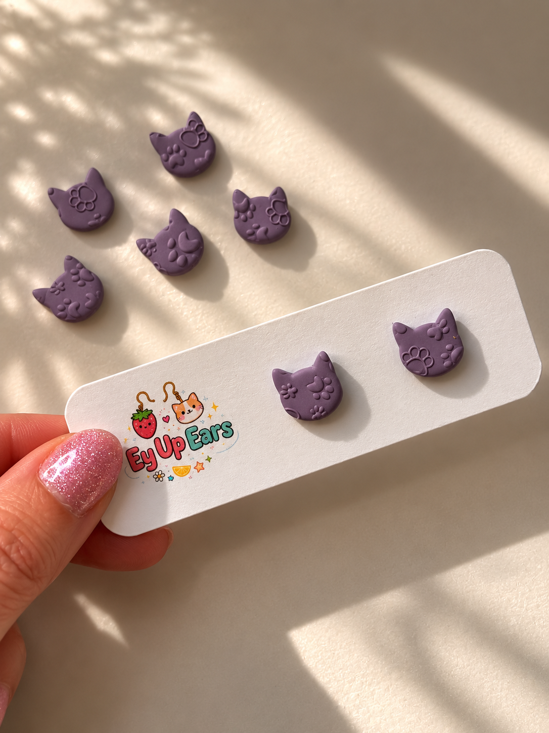 Cat Paw Stud Earrings