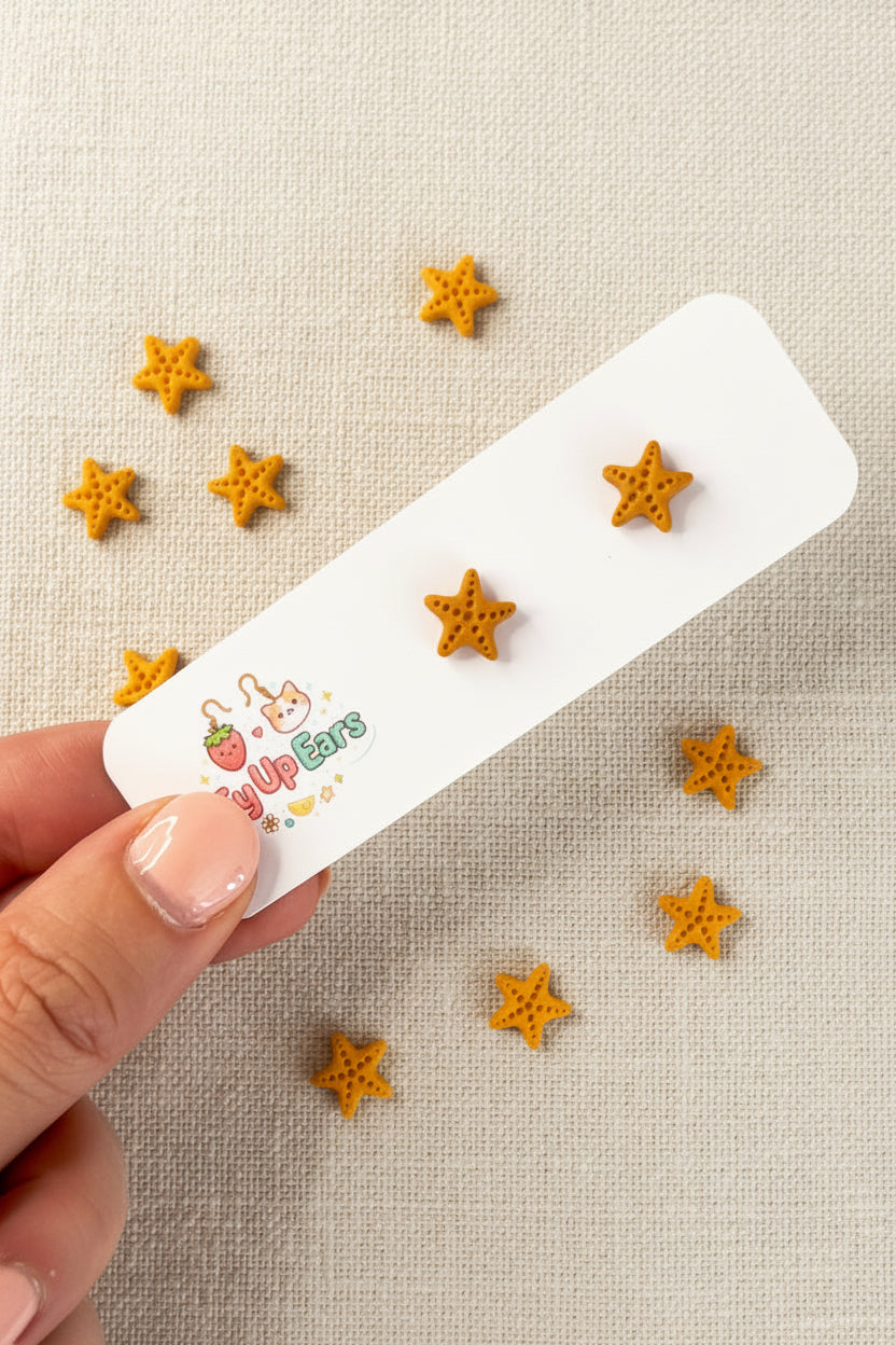 Starfish Mini Stud Earrings- Beach inspired  - Seaside - Summer Stud Collection