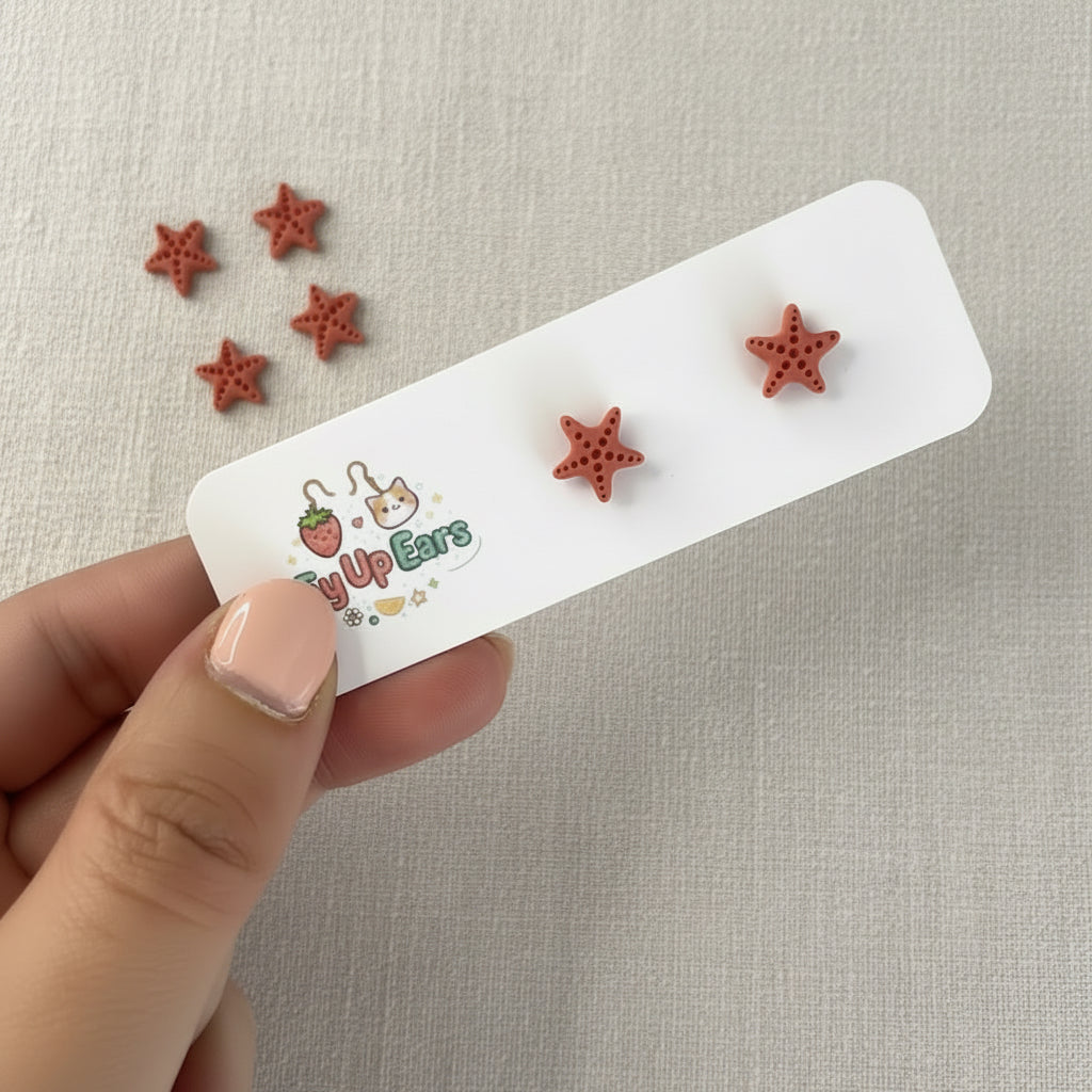 Starfish Mini Stud Earrings- Beach inspired  - Seaside - Summer Stud Collection