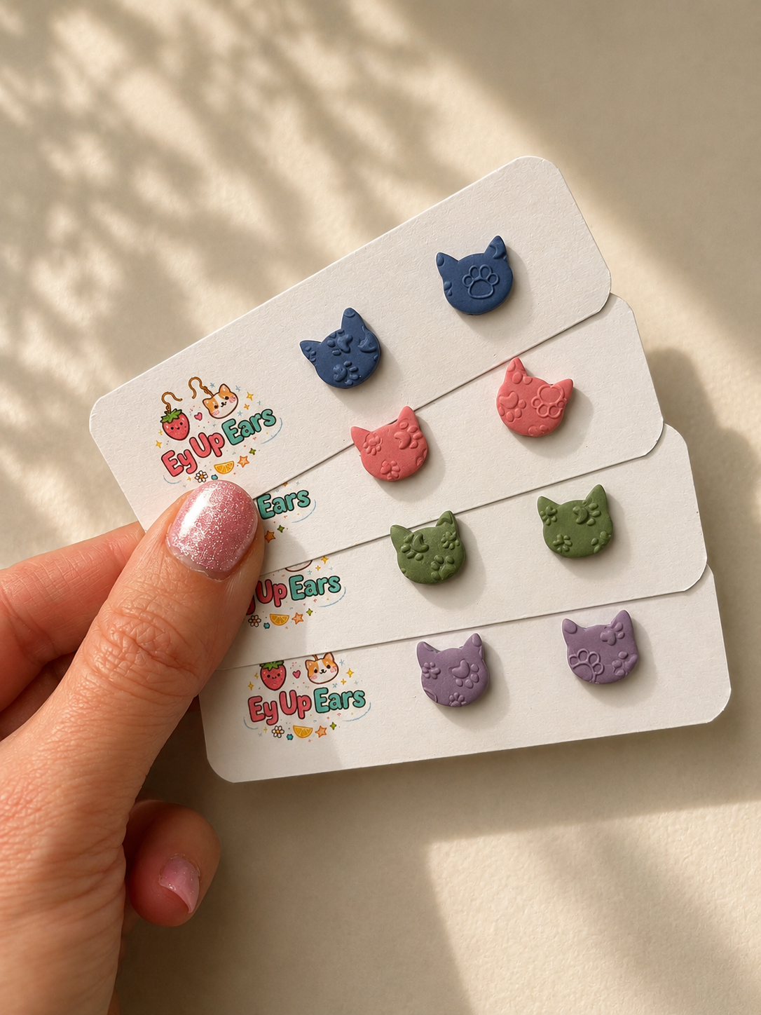 Cat Paw Stud Earrings
