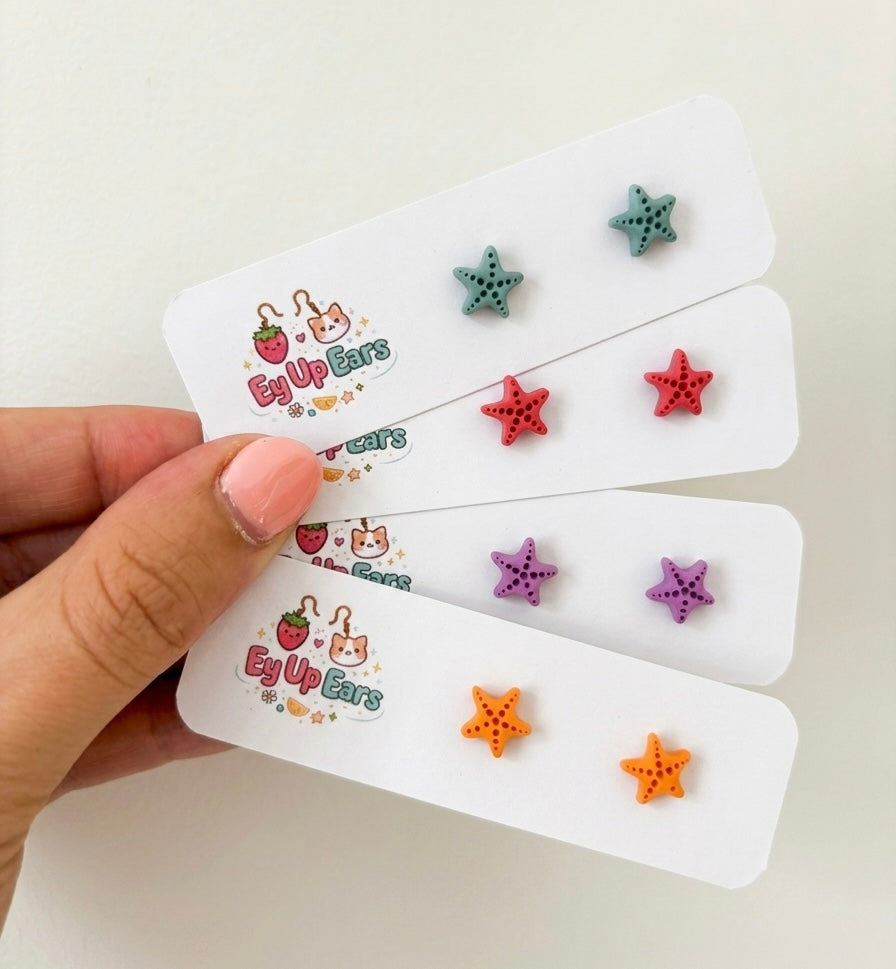 Starfish Mini Stud Earrings- Beach inspired  - Seaside - Summer Stud Collection